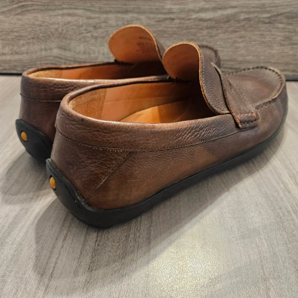 Samuel Hubbard Mens Penny Loafer Brown Leather M2111-601 Size 12 W‎ Wide Brazil